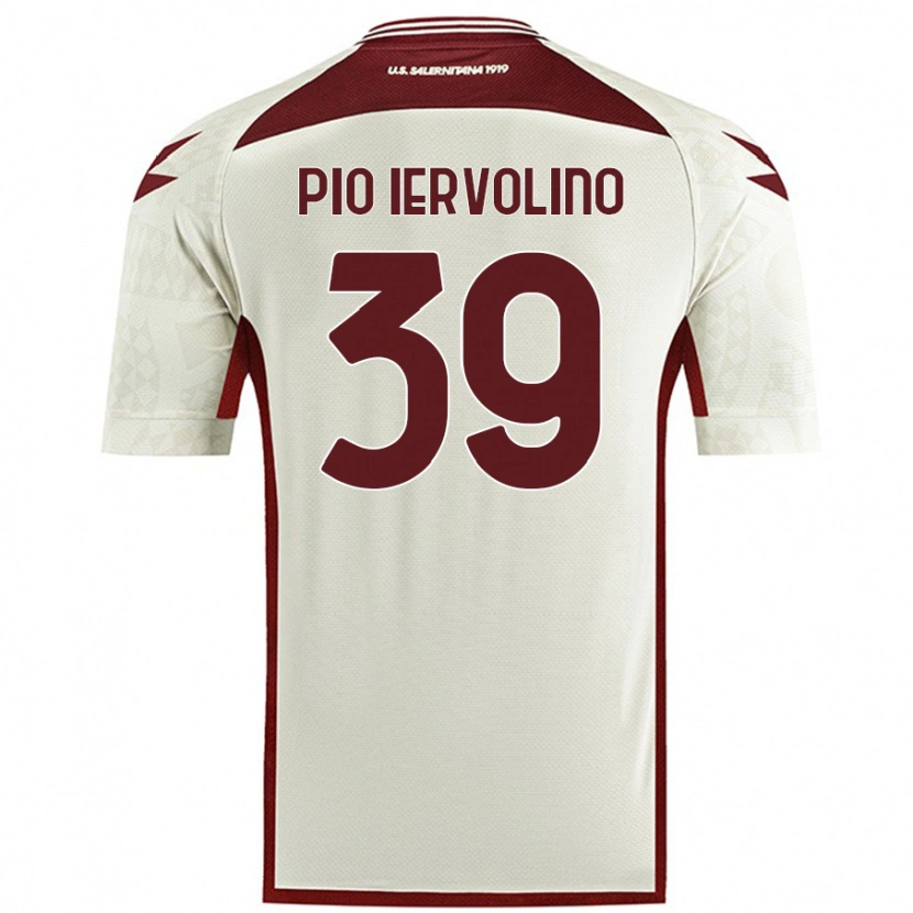 Danxen Kvinder Antonio Pio Iervolino #39 Creme Farve Udebane Spillertrøjer 2024/25 Trøje T-Shirt
