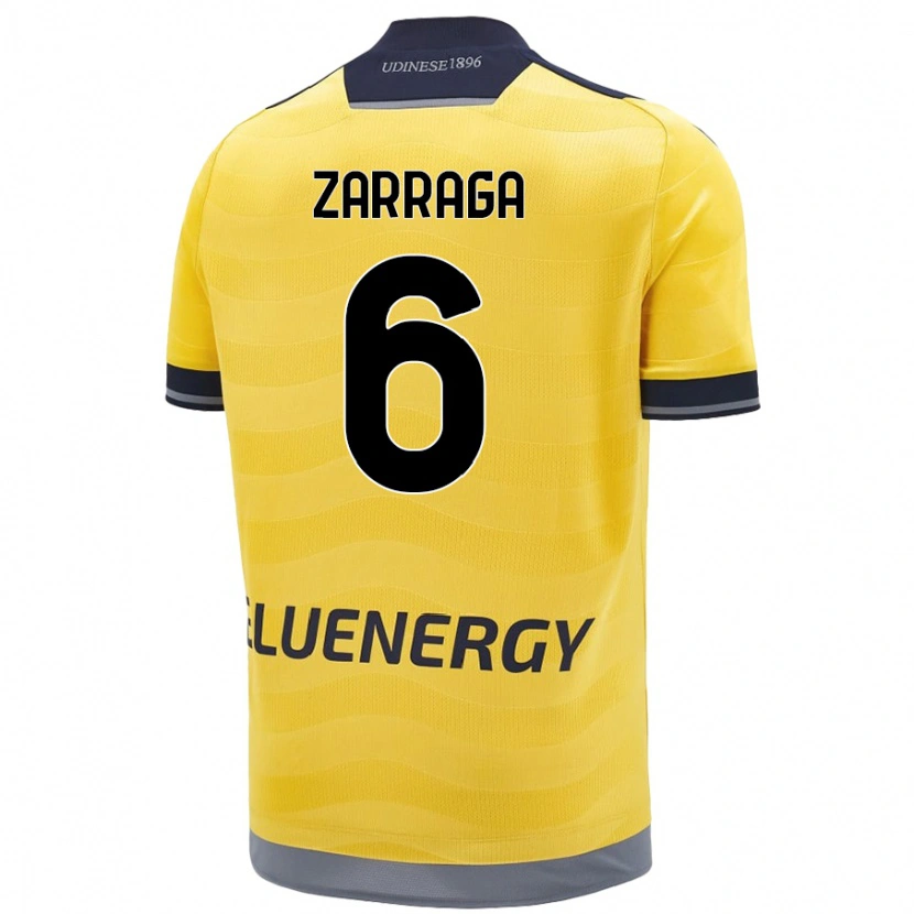 Danxen Kvinder Oier Zarraga #6 Gylden Udebane Spillertrøjer 2024/25 Trøje T-Shirt