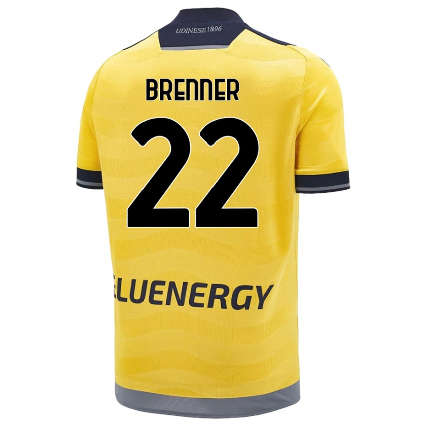 Danxen Kvinder Brenner #22 Gylden Udebane Spillertrøjer 2024/25 Trøje T-Shirt