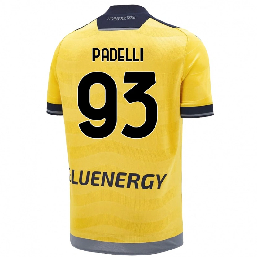 Danxen Kvinder Daniele Padelli #93 Gylden Udebane Spillertrøjer 2024/25 Trøje T-Shirt