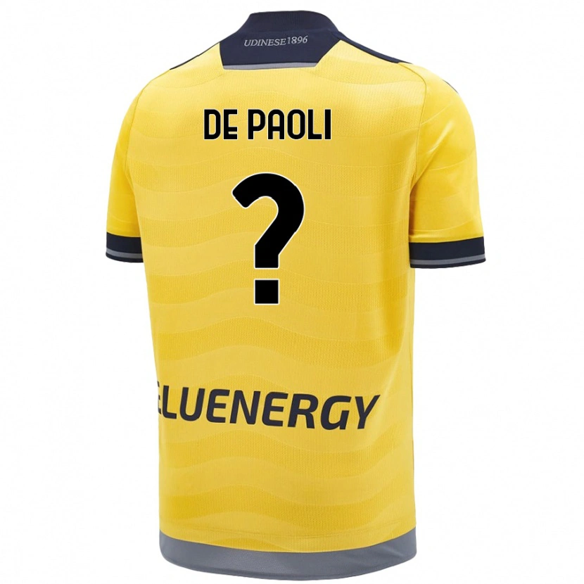 Danxen Kvinder Cristiano De Paoli #0 Gylden Udebane Spillertrøjer 2024/25 Trøje T-Shirt