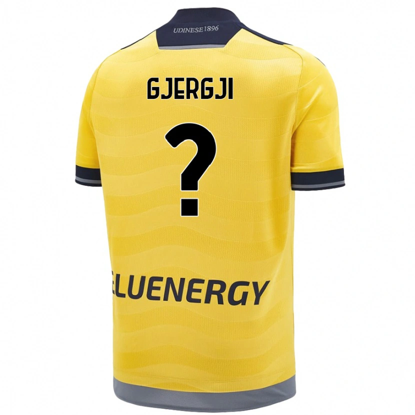Danxen Kvinder Alessio Gjergji #0 Gylden Udebane Spillertrøjer 2024/25 Trøje T-Shirt