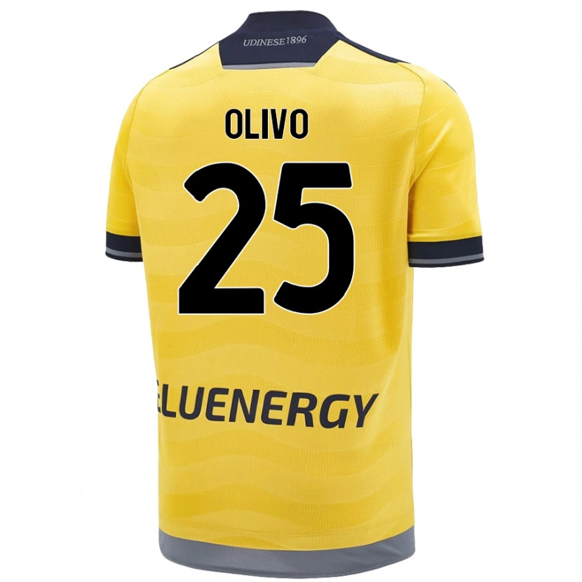 Danxen Kvinder Gioele Olivo #25 Gylden Udebane Spillertrøjer 2024/25 Trøje T-Shirt