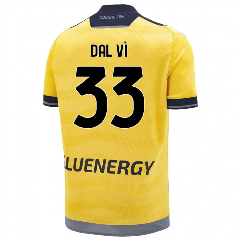 Danxen Kvinder Matteo Dal Vì #33 Gylden Udebane Spillertrøjer 2024/25 Trøje T-Shirt