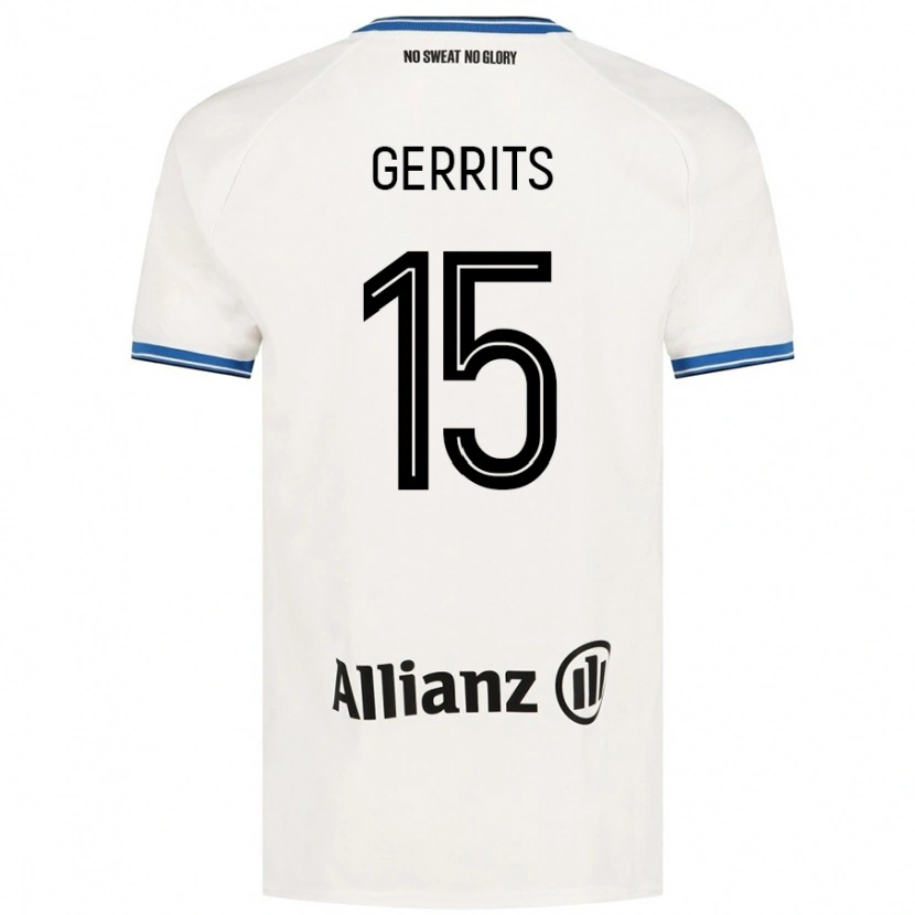 Danxen Kvinder Melanie Gerrits #15 Hvid Udebane Spillertrøjer 2024/25 Trøje T-Shirt