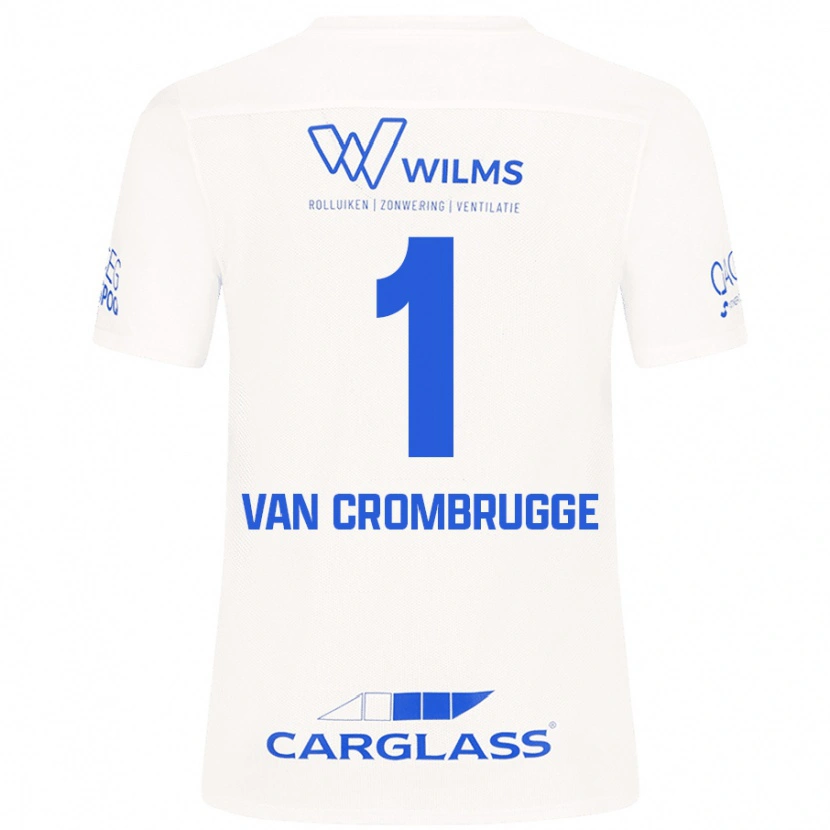 Danxen Kvinder Hendrik Van Crombrugge #1 Hvid Udebane Spillertrøjer 2024/25 Trøje T-Shirt