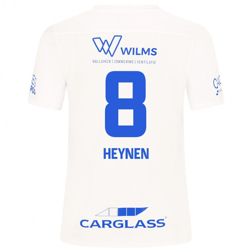 Danxen Kvinder Bryan Heynen #8 Hvid Udebane Spillertrøjer 2024/25 Trøje T-Shirt