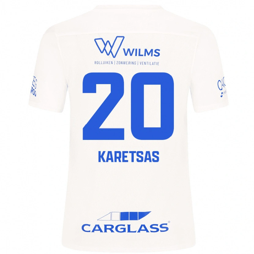 Danxen Kvinder Konstantinos Karetsas #20 Hvid Udebane Spillertrøjer 2024/25 Trøje T-Shirt