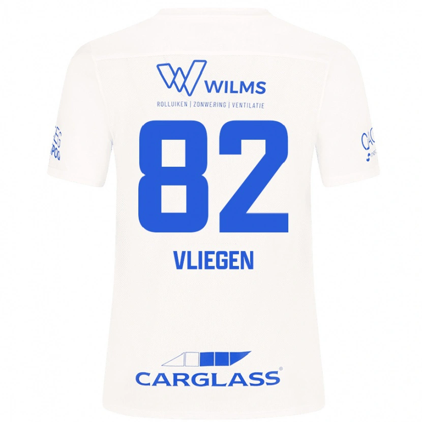 Danxen Kvinder Olivier Vliegen #82 Hvid Udebane Spillertrøjer 2024/25 Trøje T-Shirt