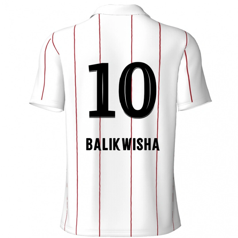 Danxen Kvinder Michel-Ange Balikwisha #10 Hvid Sort Udebane Spillertrøjer 2024/25 Trøje T-Shirt