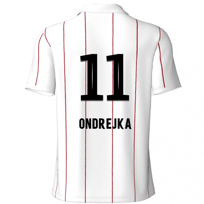 Danxen Kvinder Jacob Ondrejka #11 Hvid Sort Udebane Spillertrøjer 2024/25 Trøje T-Shirt