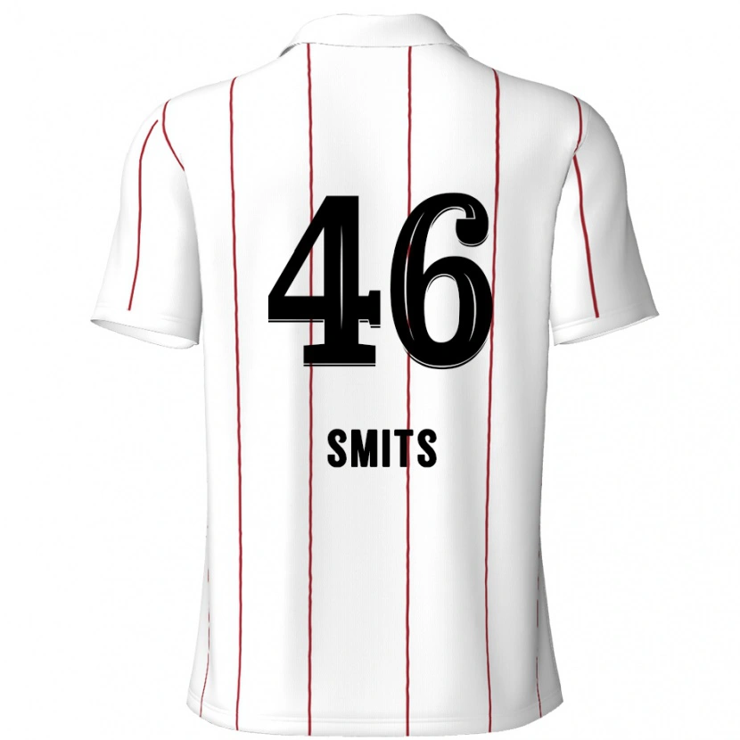 Danxen Kvinder Milan Smits #46 Hvid Sort Udebane Spillertrøjer 2024/25 Trøje T-Shirt