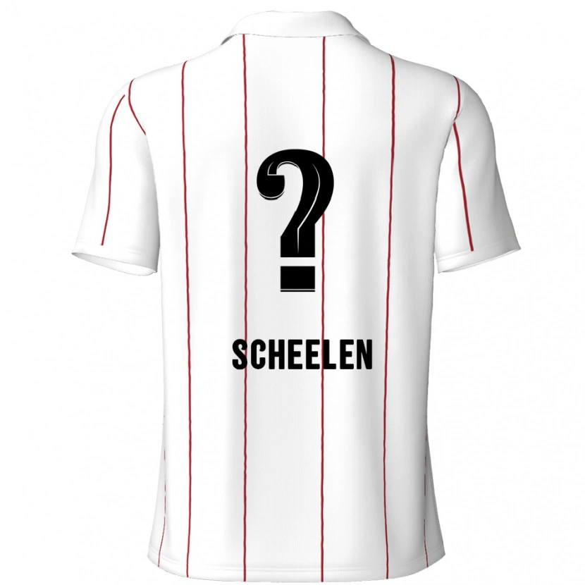 Danxen Kvinder Thijme Scheelen #0 Hvid Sort Udebane Spillertrøjer 2024/25 Trøje T-Shirt