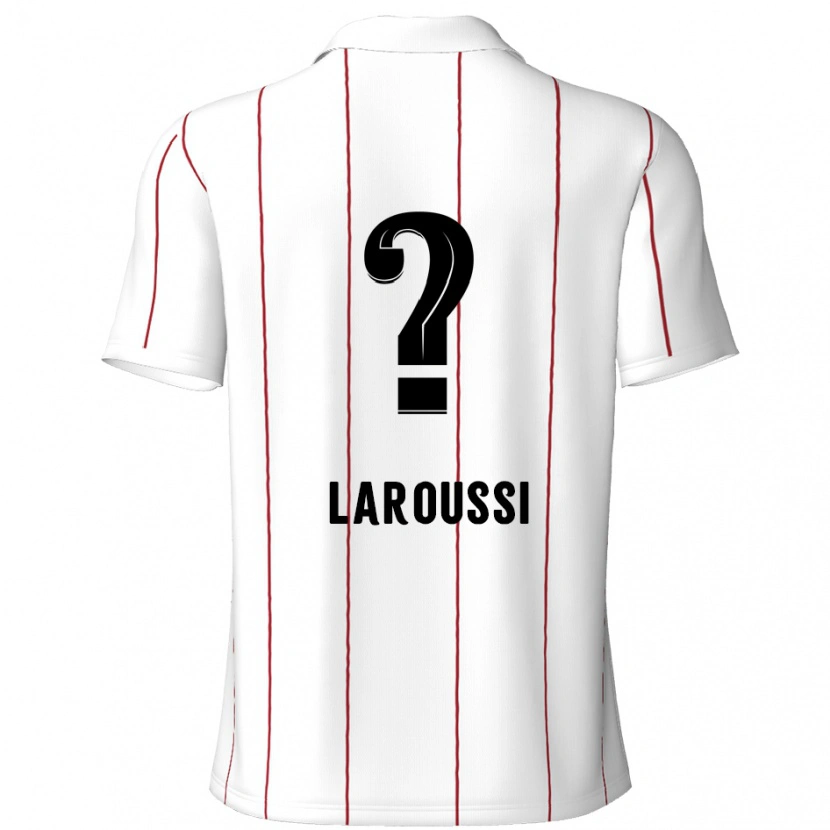 Danxen Kvinder Nizar Laroussi #0 Hvid Sort Udebane Spillertrøjer 2024/25 Trøje T-Shirt
