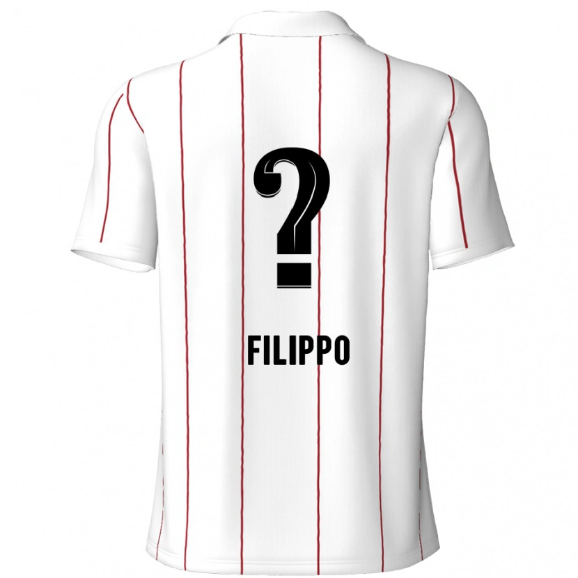 Danxen Kvinder Niels Filippo #0 Hvid Sort Udebane Spillertrøjer 2024/25 Trøje T-Shirt