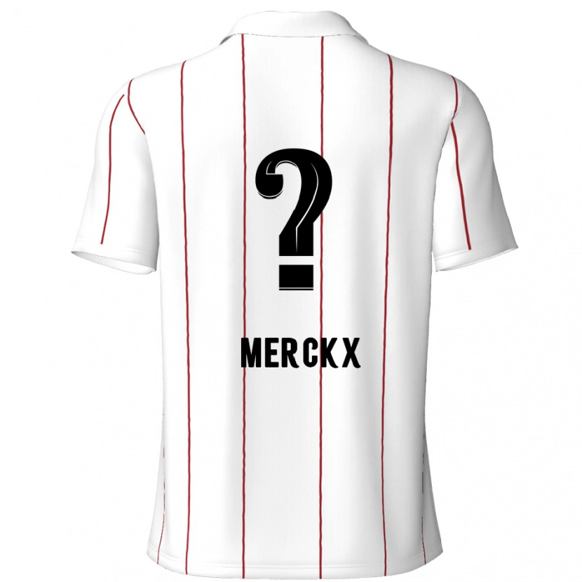 Danxen Kvinder Matti Merckx #0 Hvid Sort Udebane Spillertrøjer 2024/25 Trøje T-Shirt