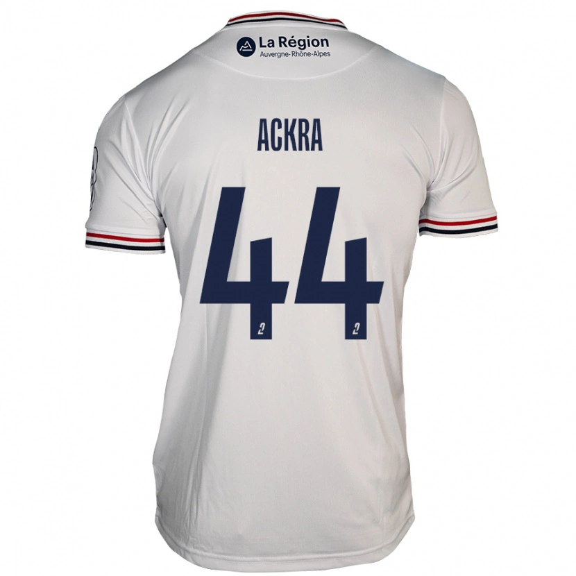 Danxen Kvinder Allan Ackra #44 Hvid Udebane Spillertrøjer 2024/25 Trøje T-Shirt