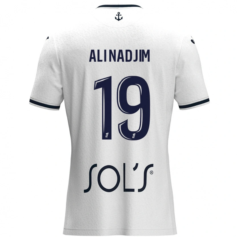 Danxen Kvinder Nadjma Ali Nadjim #19 Hvid Mørkeblå Udebane Spillertrøjer 2024/25 Trøje T-Shirt