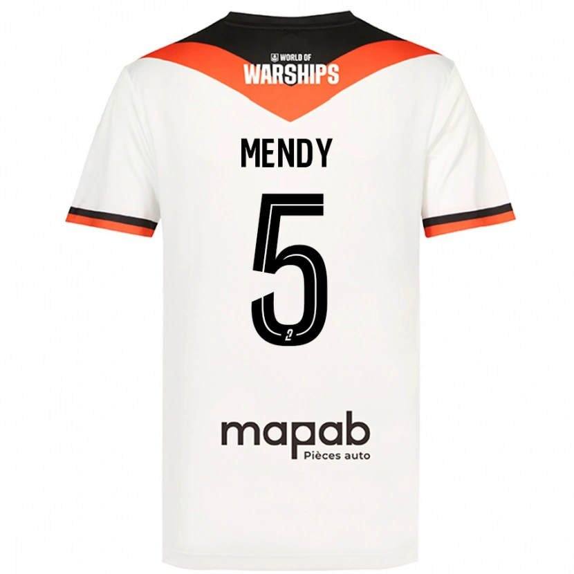 Danxen Kvinder Benjamin Mendy #5 Hvid Udebane Spillertrøjer 2024/25 Trøje T-Shirt