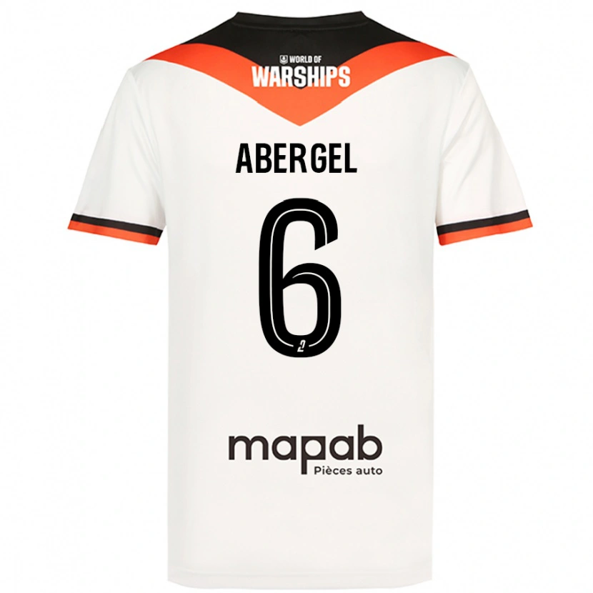 Danxen Kvinder Laurent Abergel #6 Hvid Udebane Spillertrøjer 2024/25 Trøje T-Shirt