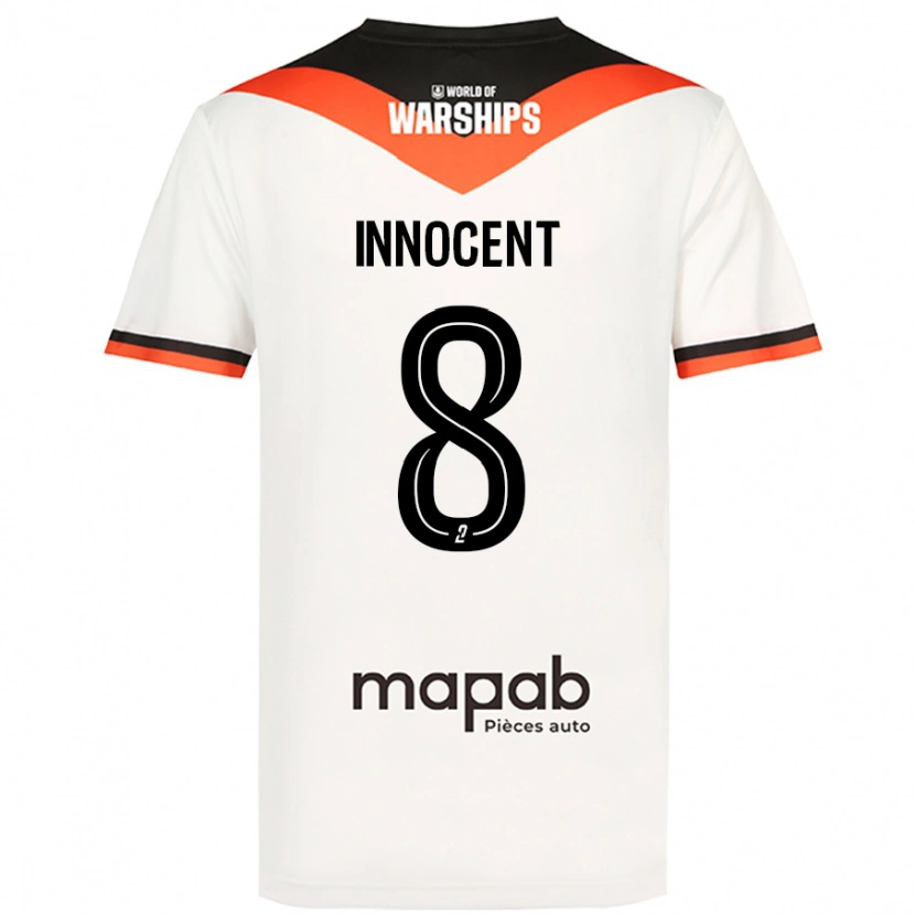 Danxen Kvinder Bonke Innocent #8 Hvid Udebane Spillertrøjer 2024/25 Trøje T-Shirt