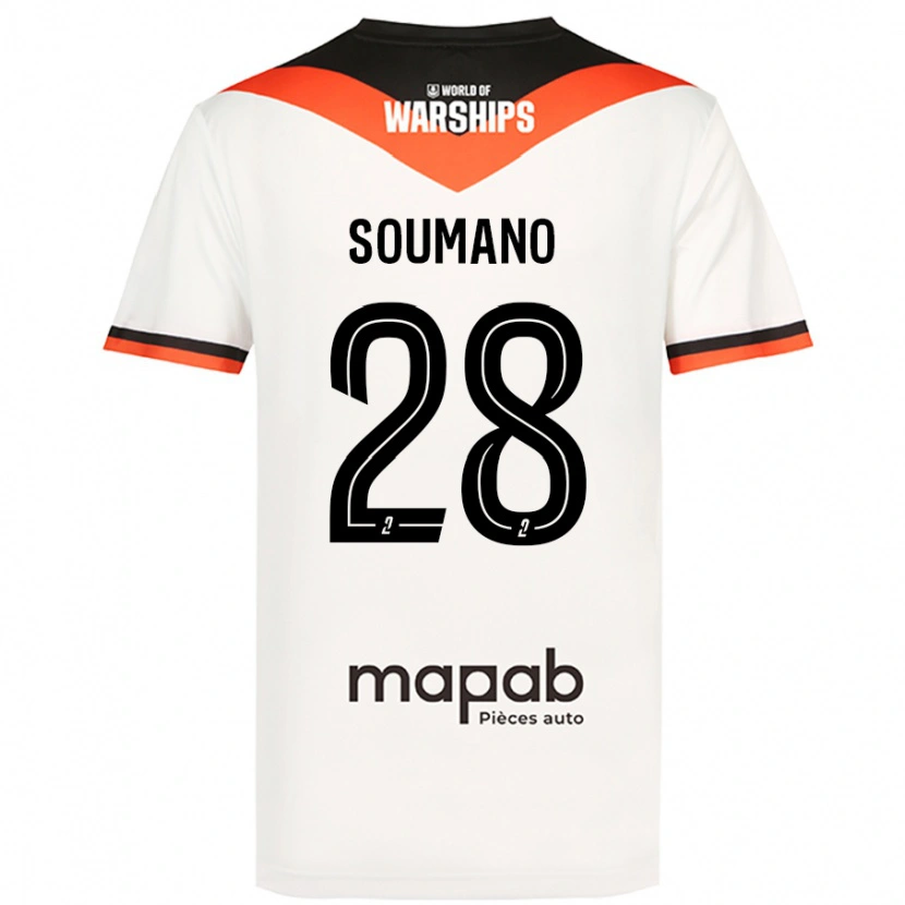 Danxen Kvinder Sambou Soumano #28 Hvid Udebane Spillertrøjer 2024/25 Trøje T-Shirt