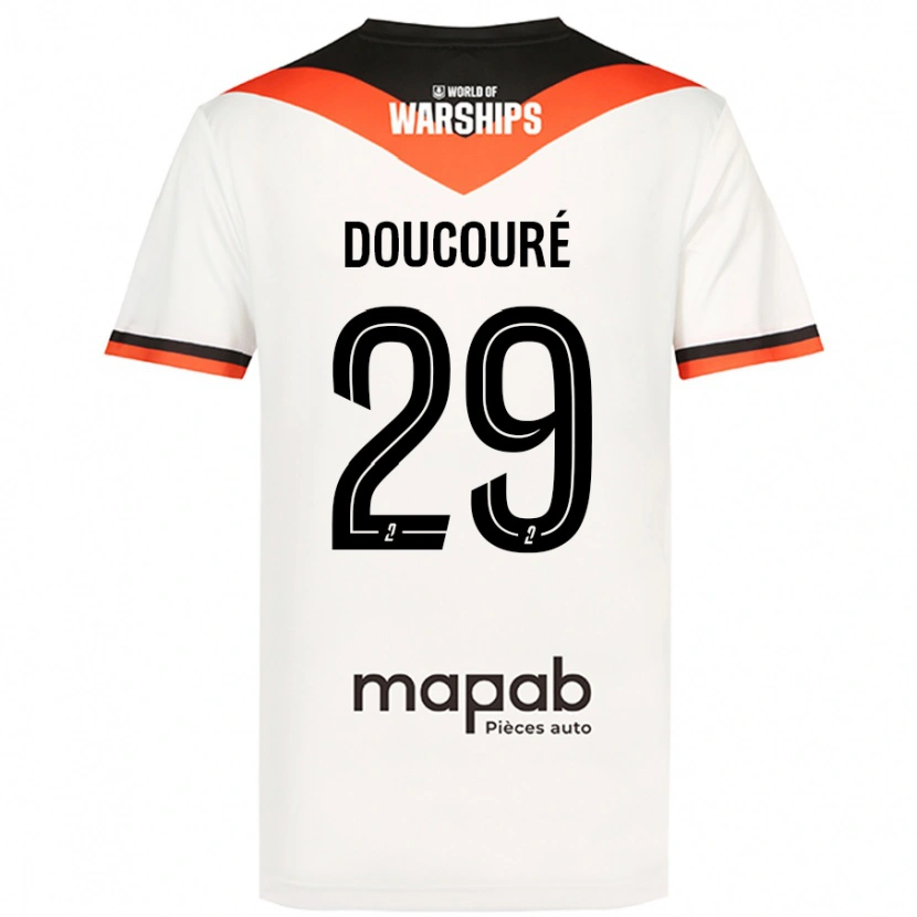 Danxen Kvinder Siriné Doucouré #29 Hvid Udebane Spillertrøjer 2024/25 Trøje T-Shirt