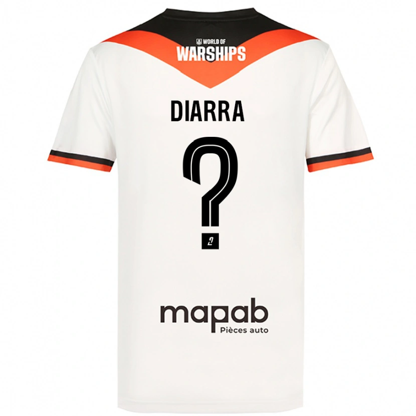 Danxen Kvinder Boubakar Diarra #0 Hvid Udebane Spillertrøjer 2024/25 Trøje T-Shirt