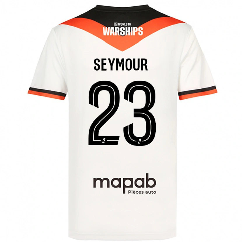 Danxen Kvinder Brice Seymour #23 Hvid Udebane Spillertrøjer 2024/25 Trøje T-Shirt