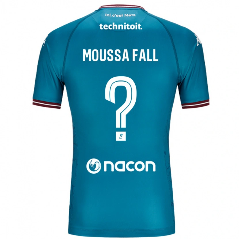 Danxen Kvinder Pape Moussa Fall #0 Bleu Benzin Udebane Spillertrøjer 2024/25 Trøje T-Shirt