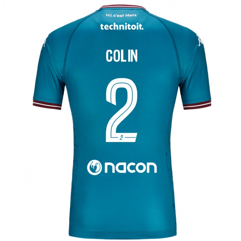Danxen Kvinder Maxime Colin #2 Bleu Benzin Udebane Spillertrøjer 2024/25 Trøje T-Shirt