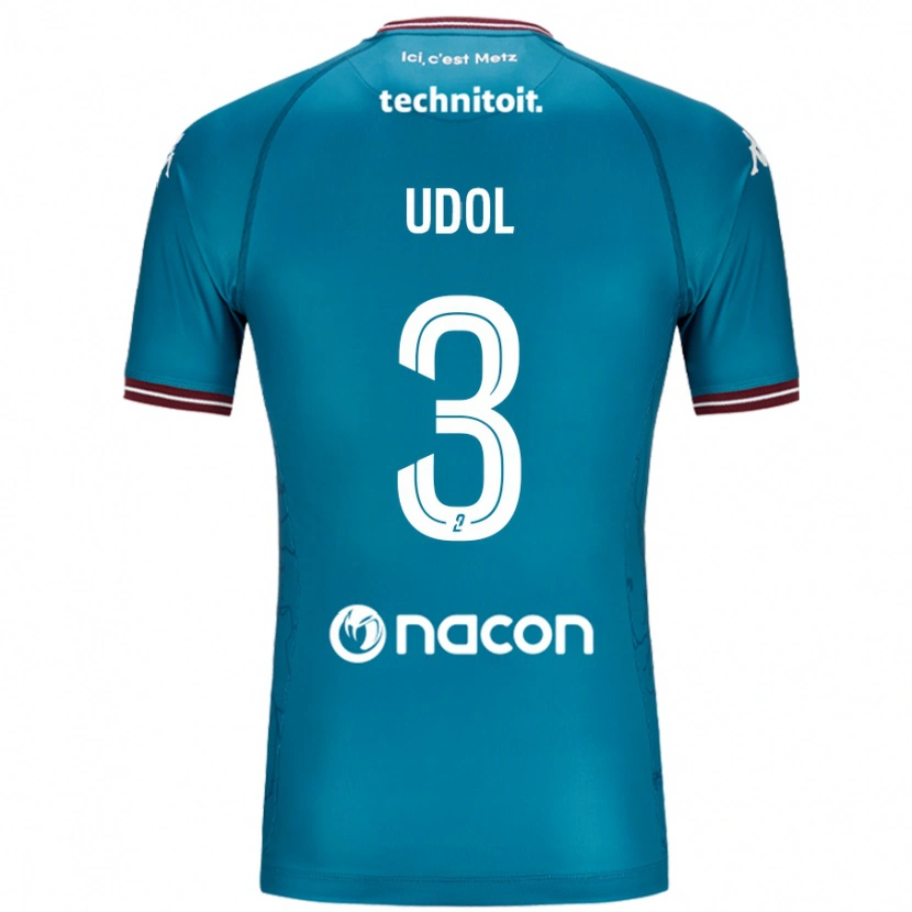 Danxen Kvinder Matthieu Udol #3 Bleu Benzin Udebane Spillertrøjer 2024/25 Trøje T-Shirt