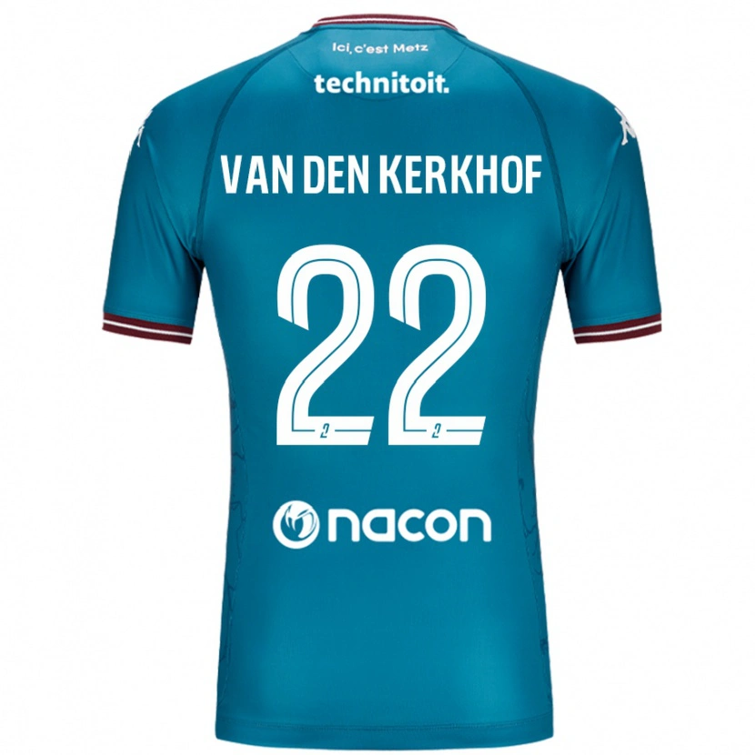 Danxen Kvinder Kevin Van Den Kerkhof #22 Bleu Benzin Udebane Spillertrøjer 2024/25 Trøje T-Shirt