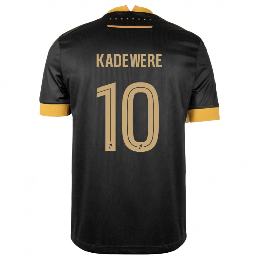 Danxen Kvinder Tino Kadewere #10 Sort Brun Udebane Spillertrøjer 2024/25 Trøje T-Shirt