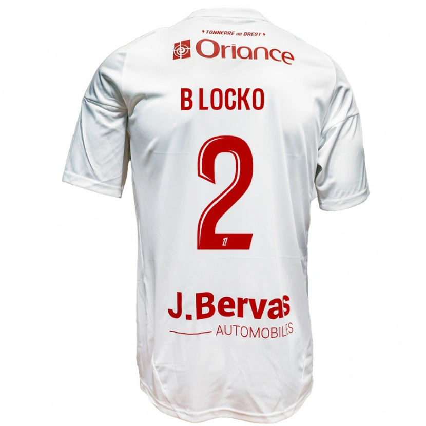 Danxen Kvinder Bradley Locko #2 Hvid Rød Udebane Spillertrøjer 2024/25 Trøje T-Shirt