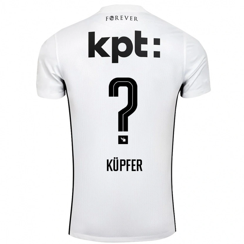 Danxen Kvinder Eliah Küpfer #0 Hvid Sort Udebane Spillertrøjer 2024/25 Trøje T-Shirt