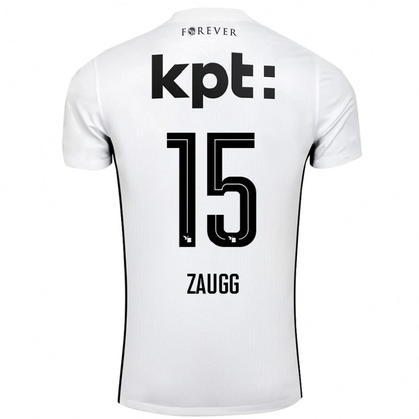 Danxen Kvinder Leana Zaugg #15 Hvid Sort Udebane Spillertrøjer 2024/25 Trøje T-Shirt