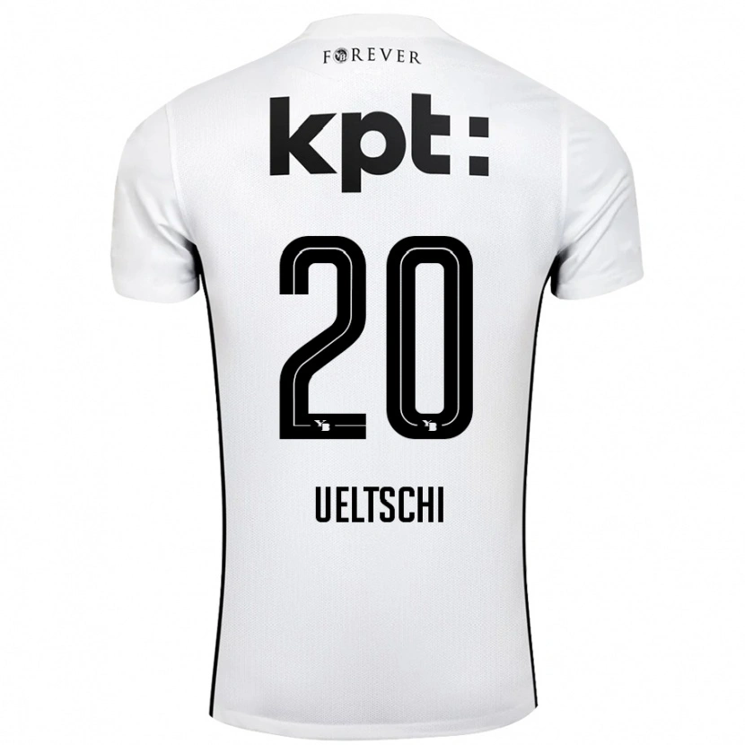 Danxen Kvinder Rilana Ueltschi #20 Hvid Sort Udebane Spillertrøjer 2024/25 Trøje T-Shirt