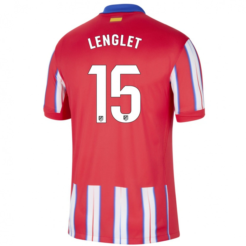 Danxen Børn Clément Lenglet #15 Rød Hvid Blå Hjemmebane Spillertrøjer 2024/25 Trøje T-Shirt