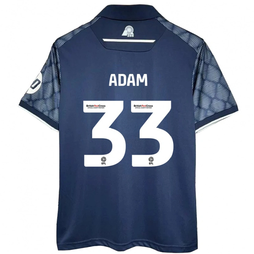 Danxen Børn Josh Adam #33 Sort Udebane Spillertrøjer 2024/25 Trøje T-Shirt