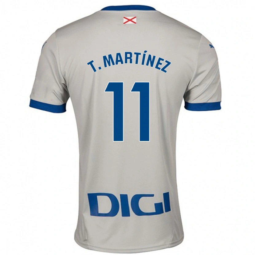 Danxen Børn Toni Martínez #11 Lysegrå Udebane Spillertrøjer 2024/25 Trøje T-Shirt