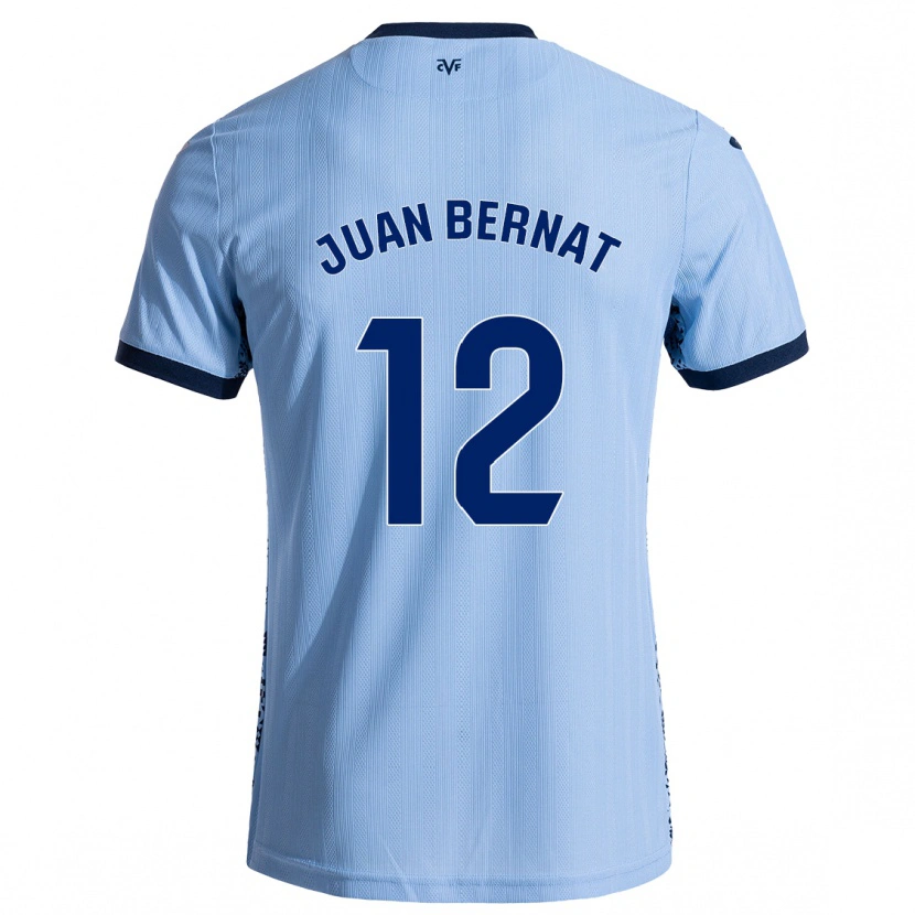 Danxen Børn Juan Bernat #12 Himmelblå Udebane Spillertrøjer 2024/25 Trøje T-Shirt