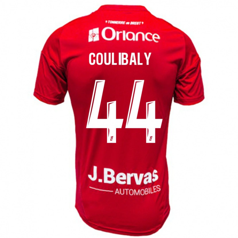 Danxen Børn Soumaïla Coulibaly #44 Rød Hvid Hjemmebane Spillertrøjer 2024/25 Trøje T-Shirt