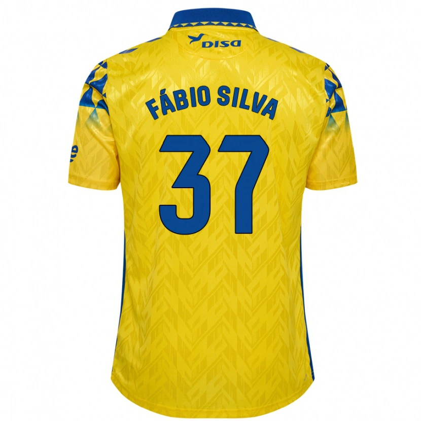 Danxen Børn Fábio Silva #37 Gul Blå Hjemmebane Spillertrøjer 2024/25 Trøje T-Shirt