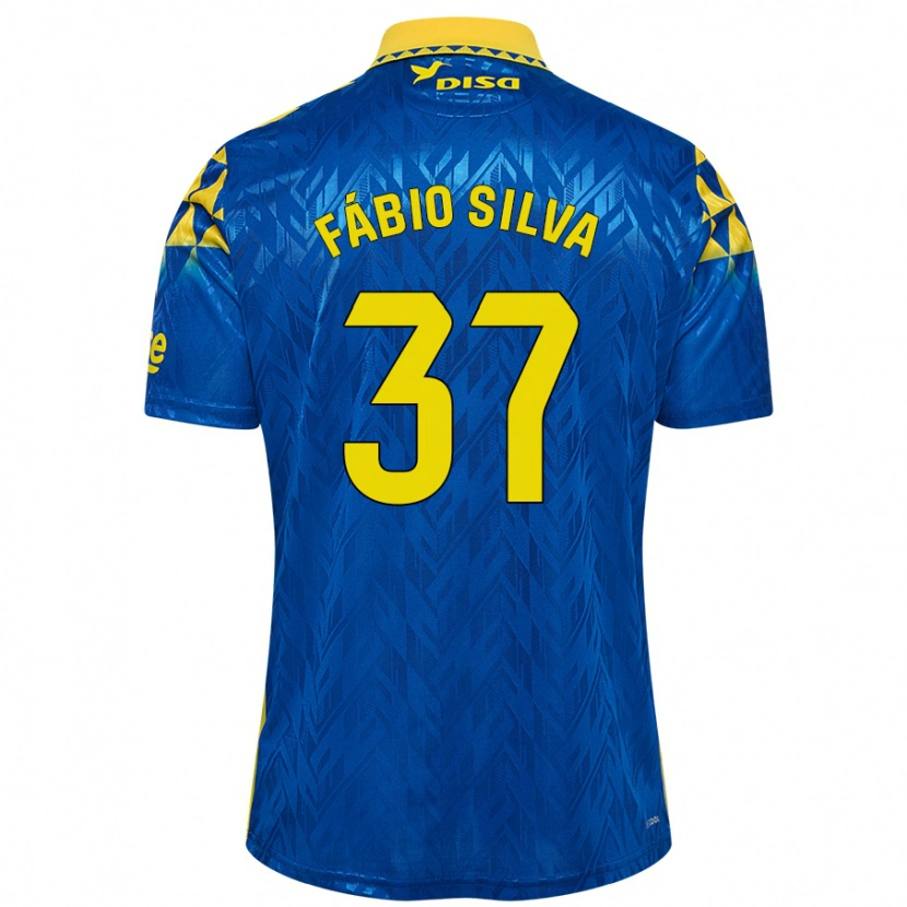 Danxen Børn Fábio Silva #37 Blå Gul Udebane Spillertrøjer 2024/25 Trøje T-Shirt