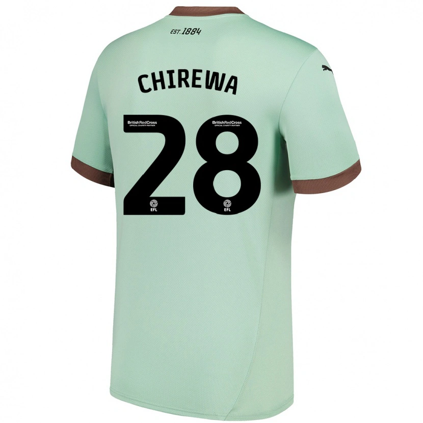 Danxen Børn Tawanda Chirewa #28 Bleg Grøn Udebane Spillertrøjer 2024/25 Trøje T-Shirt
