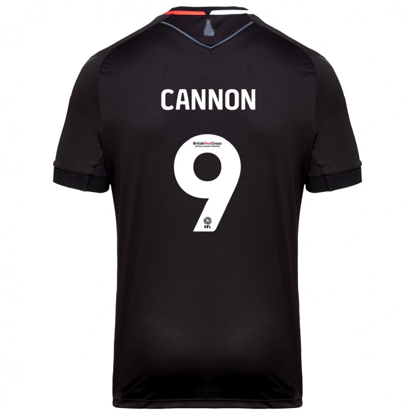 Danxen Børn Tom Cannon #9 Sort Udebane Spillertrøjer 2024/25 Trøje T-Shirt