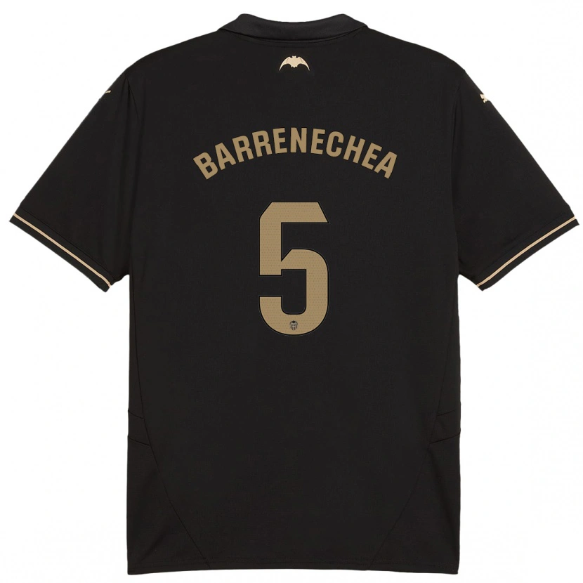 Danxen Børn Enzo Barrenechea #5 Sort Udebane Spillertrøjer 2024/25 Trøje T-Shirt