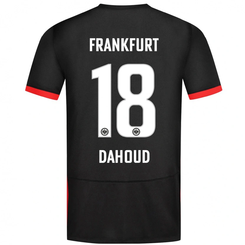 Danxen Børn Mahmoud Dahoud #18 Sort Udebane Spillertrøjer 2024/25 Trøje T-Shirt