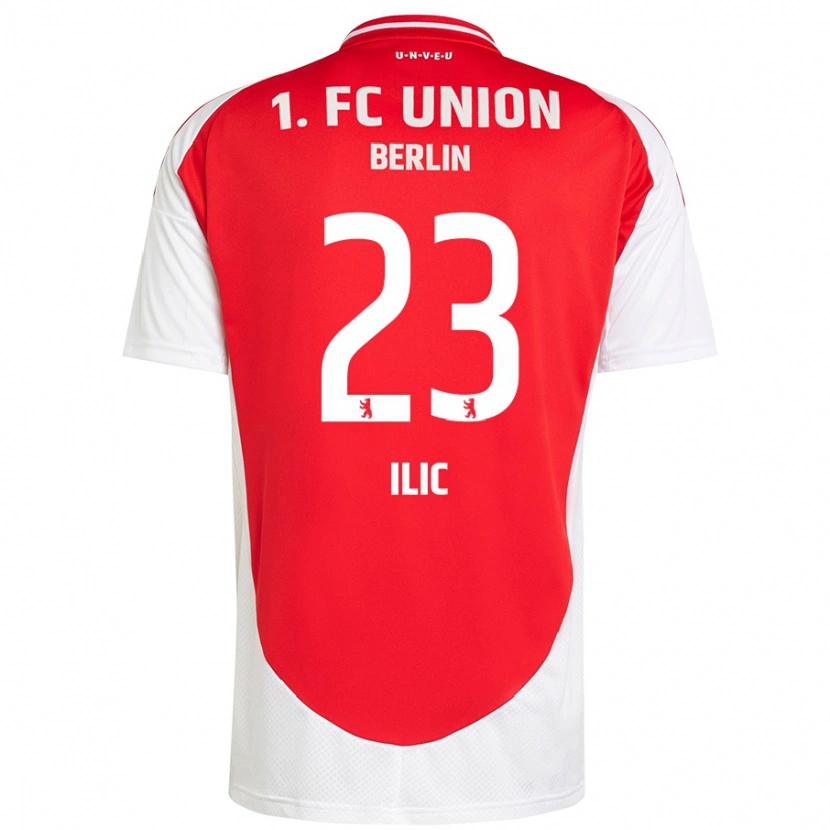 Danxen Børn Andrej Ilic #23 Rød Hvid Hjemmebane Spillertrøjer 2024/25 Trøje T-Shirt